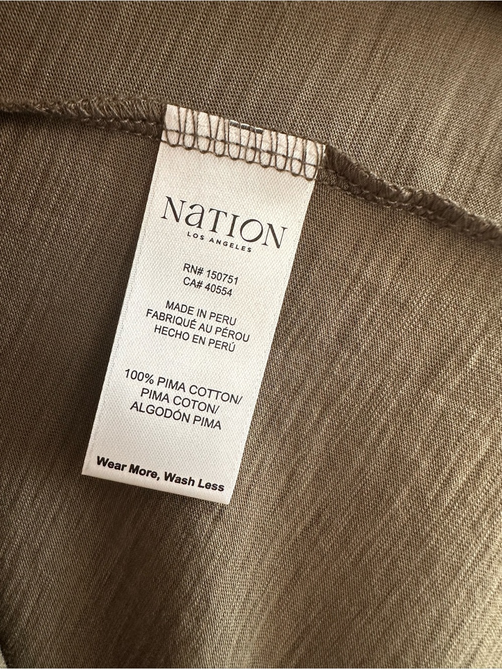 Nation Los Angeles Evonne Cotton Midi Dress Smocked Tiered Olive Green - Picture 8 of 10